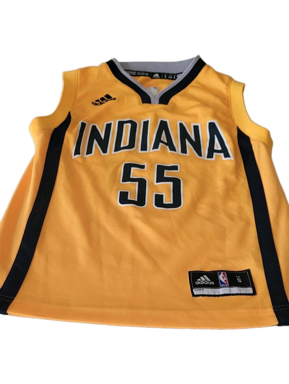 Indiana Pacers Jersey Youth Small Yellow NBA Basketball 55 Hibbert ADIDAS